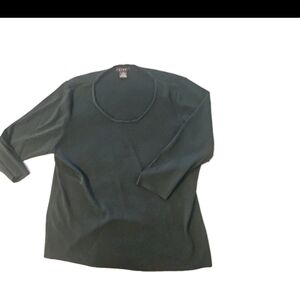 🖤 LINK Black Ribbed Top Soft Stretch Knit Y2K Alt Grunge Underground Barbie